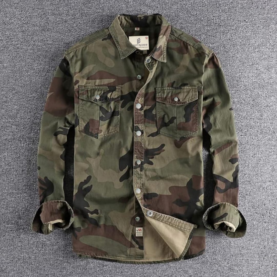 Camo Print Casual Shirt